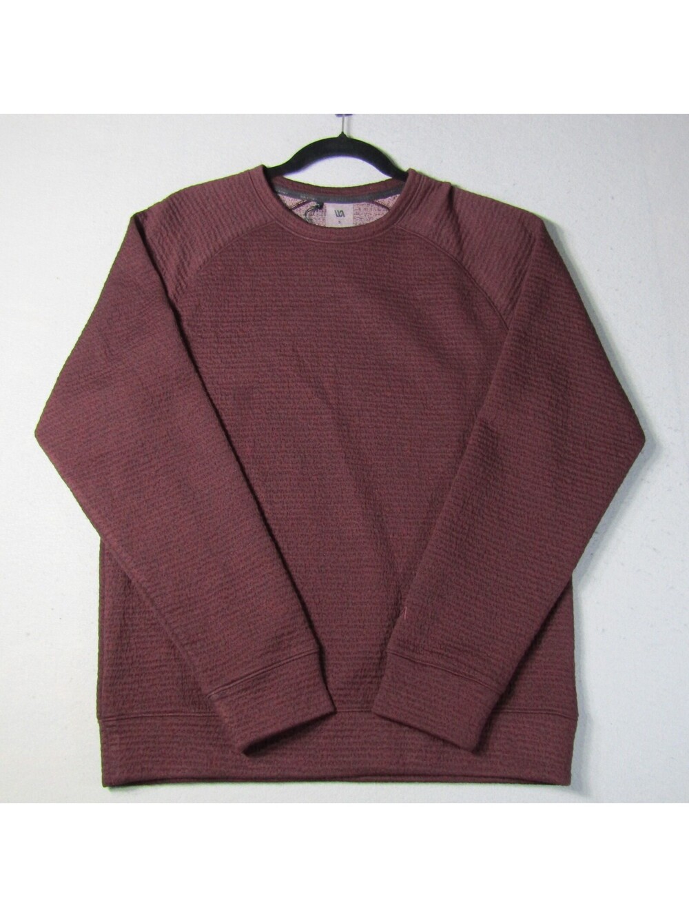 NWT VRST Recharge Lunar Crew Sweatshirt Men's S Burgundy Plum Heather